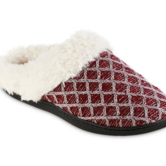 NWT isotoner Woman's Diamond Sweater Knit Clog Slippers | Size SM 6.5-7 - Picture 7 of 8